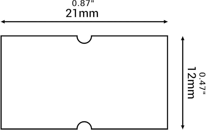 (10 Rolls - 10000 pcs) 0.82" x 0.47" (21 x 12 mm) Yellow Paper Sticker Price Gun Pricemarker Labels MX-5500 (Yellow)
