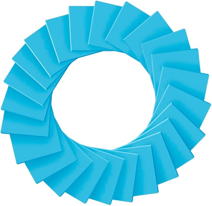 (24 Pads) Sticky Notes 3x3 inch, Self-Stick Pads Bright Colors Sticky Note, Recyclable, Easy to Post for Home, Office, Notebook (Bright Blue)