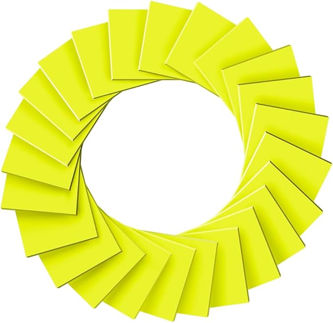 (24 Pads) Sticky Notes 3x3 inch, Self-Stick Pads Bright Colors Sticky Note, Recyclable, Easy to Post for Home, Office, Notebook (Bright Yellow)