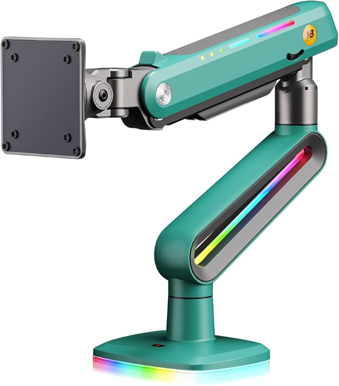 Gaming Monitor Arm for Flat/Ultrawide/Curved Monitors 32 to 60 inch, Heavy Duty Monitor Stand Load up to 20 kg, VESA 75/100 mm Mount G70-New (Oliver Green)