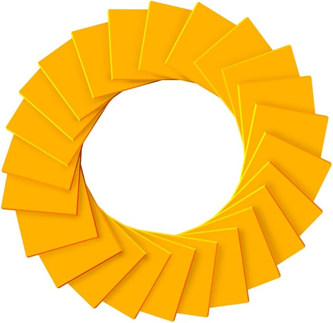 (24 Pads) Sticky Notes 3x3 inch, Self-Stick Pads Bright Colors Sticky Note, Recyclable, Easy to Post for Home, Office, Notebook (Bright Orange)