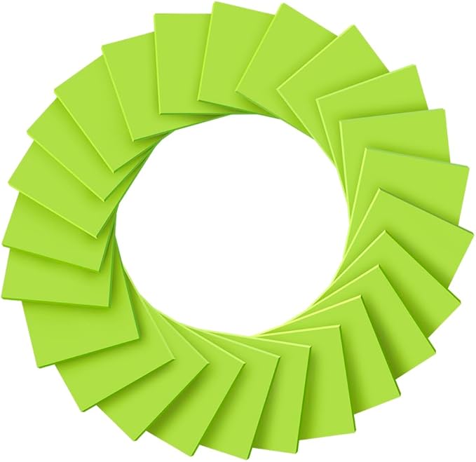 (24 Pads) Sticky Notes 3x3 inch, Self-Stick Pads Bright Colors Sticky Note, Recyclable, Easy to Post for Home, Office, Notebook (Bright Green)