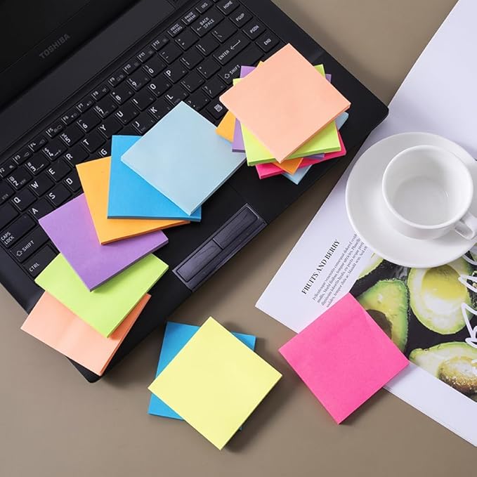 (16 Pack) Pop Up Sticky Notes 3x3 in Accordion Stickies Super Sticking Power Memo Pads Bright Colors