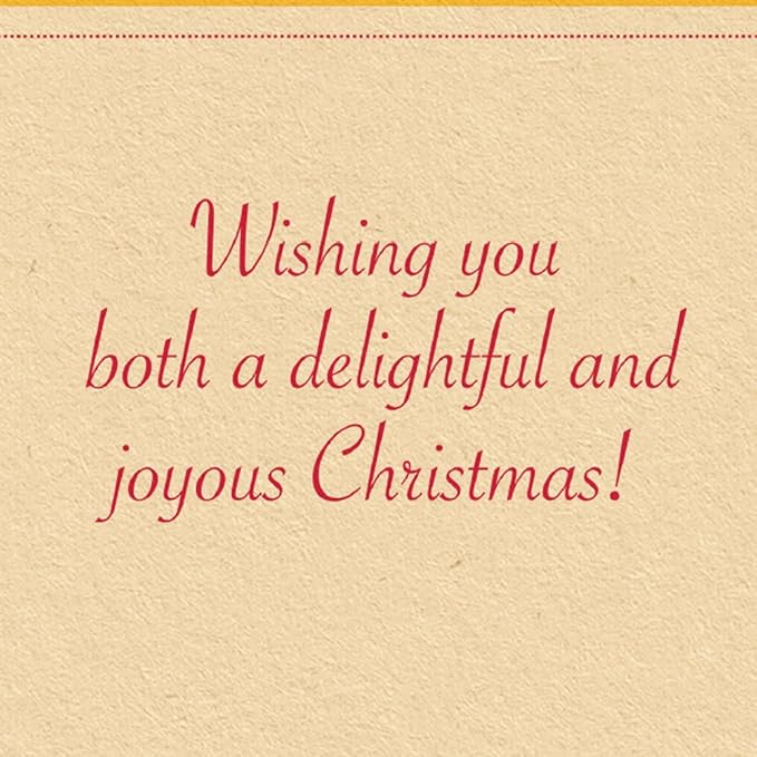 Prime Greetings Son and Daughter In Law Christmas Card, Made in America, Eco-Friendly, Thick Card Stock with Premium Envelope 5in x 7.75in, Packaged in Protective Mailer