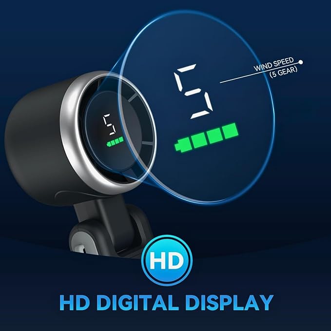 CPHUSA Portable Handheld Turbo Fan, 3 IN 1 Hand Fan with Air Turbo Tech Cooling, Up to 12 Working Hours, Quiet Personal Fans for Outdoor, Travel, Camping & Working (Black)