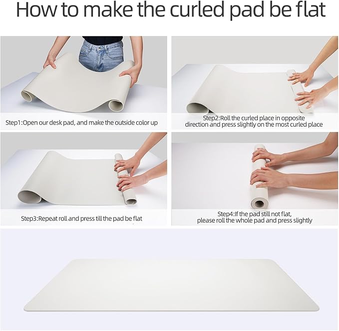 YSAGi Multifunctional Office Desk Pad, Ultra Thin Waterproof PU Leather Mouse Pad, Dual Use Desk Writing Mat for Office/Home (23.6" x 13.7", Grey)