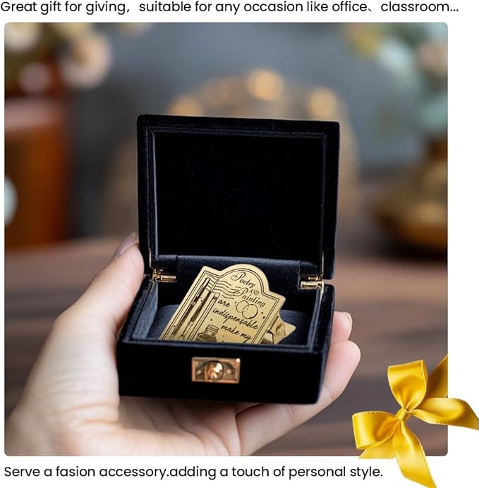 ANATTASOUL Journal Clip Vintage Pen Paintbrush and Pencil Metal Travelers Notebook Clip, Decorative Heavy Duty Brass Journal Page Holder Clips for Book, Paper, Bookmark