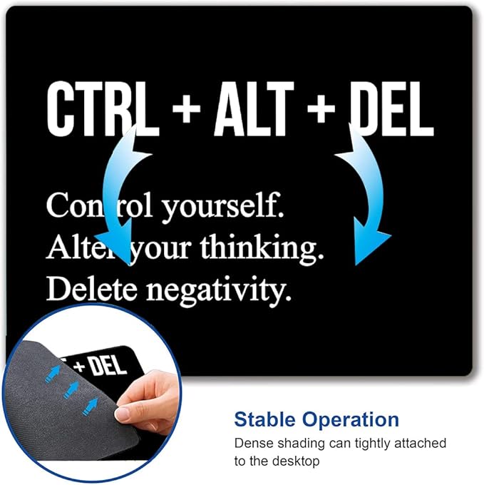 Hokafenle Mouse Pad, Motivational Mouse Pad Inspirational Quotes, Mouse Mat Square Waterproof Mouse Pads, Non-Slip Rubber Base MousePads for Office Laptop