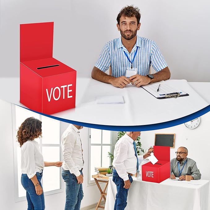 12 Pack Raffle Box Donation Box for Fundraising, Ballot Cardboard Boxes with Slot for Ticket and Removable Header Charity for Collecting Business Card Voting Contes, 6 x 6 x 6 Inch