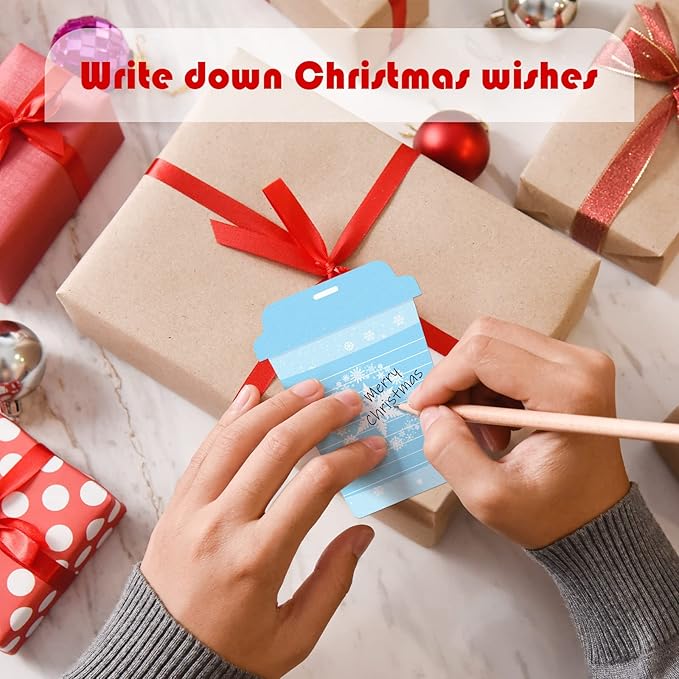 Yexiya 20 Pack Christmas Sticky Notes Coffee Cup Self Sticky Notepads Office Supplies for Work Study Xmas Winter Holiday Birthday Gift Goodies Bag Fillers(Coffee Cup Style)