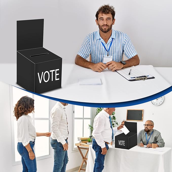 12 Pack Raffle Box Donation Box for Fundraising, Ballot Cardboard Boxes with Slot for Ticket and Removable Header Charity for Collecting Business Card Voting Contes, 6 x 6 x 6 Inch
