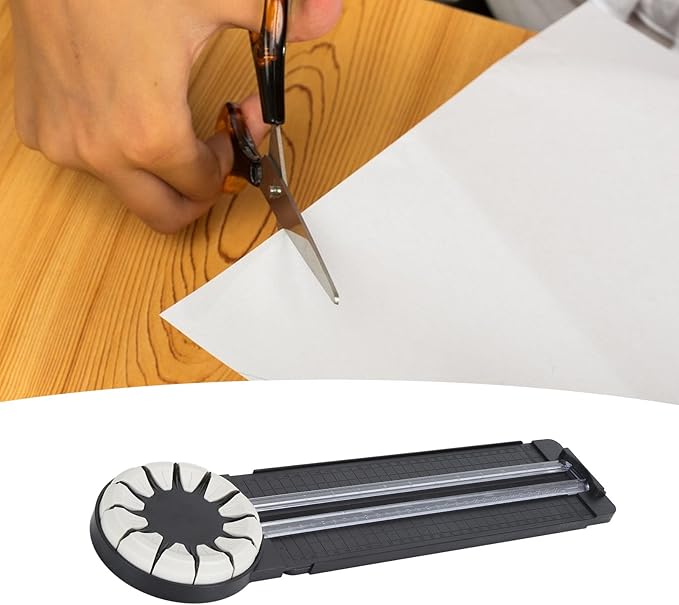 Paper Trimmer, 12 in 1 Multifunctional Paper Cutter Paper Slicer, Non Slip, Dotted Straight Wavy Lines Craft Paper Cutter Scrapbooking Tool for Cutting Paper, Coupons