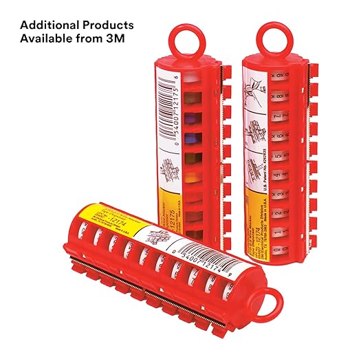 3M ScotchCode Wire Marker Tape Dispenser with Tape STD-C, compact design for easy handling