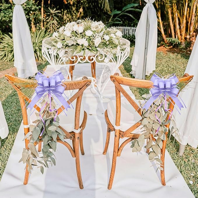 WEWILUCK Bows for Gift Wrapping, Light Purple Gift Bows for Presents, Gift Baskets, Big Fancy Bow for Birthdays, Parties, Christmas, and Everyday(6 inches, 15PCS)