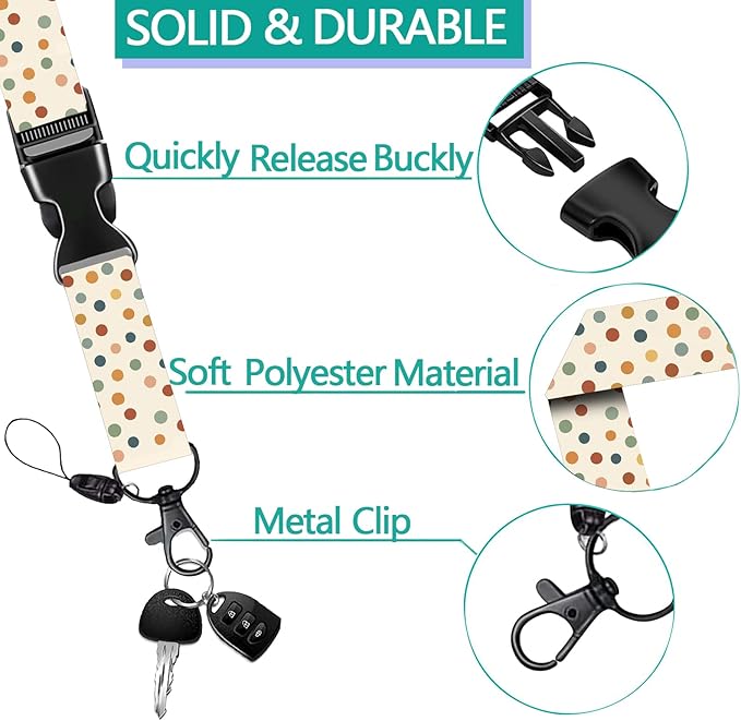 Teacher Lanyard with ID Holder, Inspirational Quote Lanyards for Id Badges Keys, Cute ID Badge Holder with Lanyard Badge Reel Retractable, Keychain Clip Name Tag ID Card Holder for Women