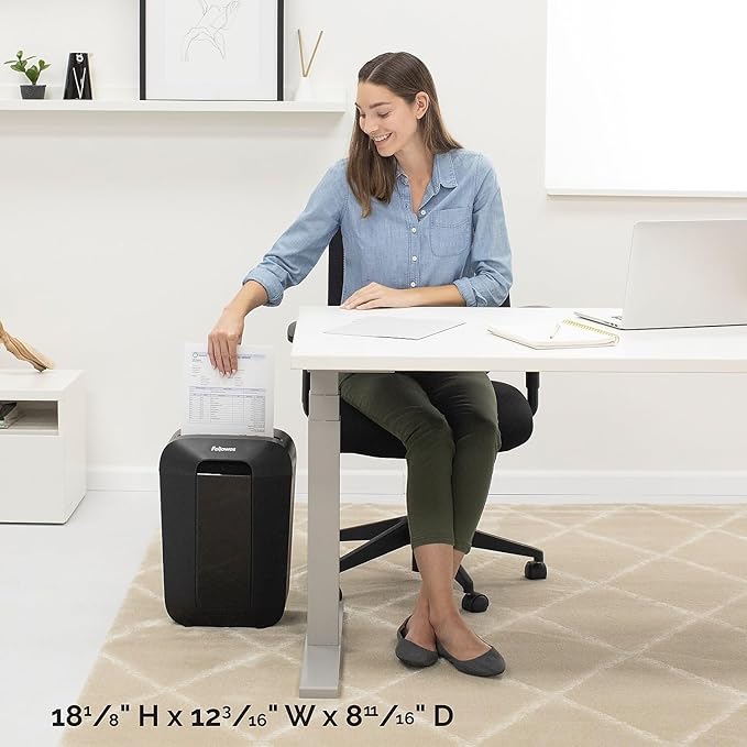 Fellowes Powershred LX70-DB 11 Sheet Cross-Cut Household Paper Shredder for Home Office