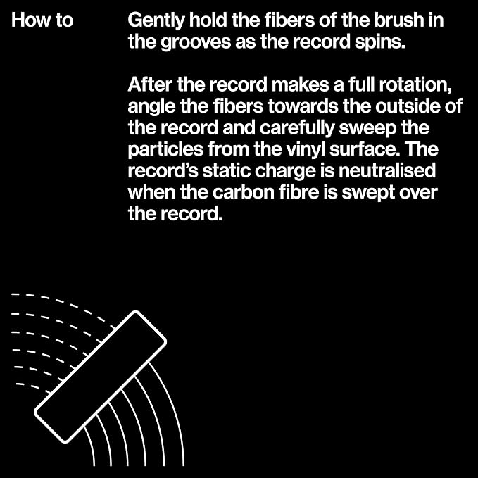 am Vinyl Record Cleaner Brush β Ultra-Fine Carbon Fiber Anti-Static Brush for Vinyl Records β Must-Have Record Player Accessory for Removing Dust, Reducing Friction & Preserving LP Sound, Silver