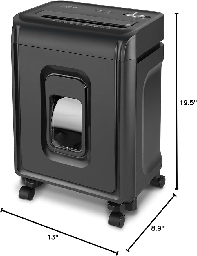 Aurora AU1035XA 10-Sheet Crosscut Paper/Credit Card Shredder with 4-Gallon Pullout Wastebasket