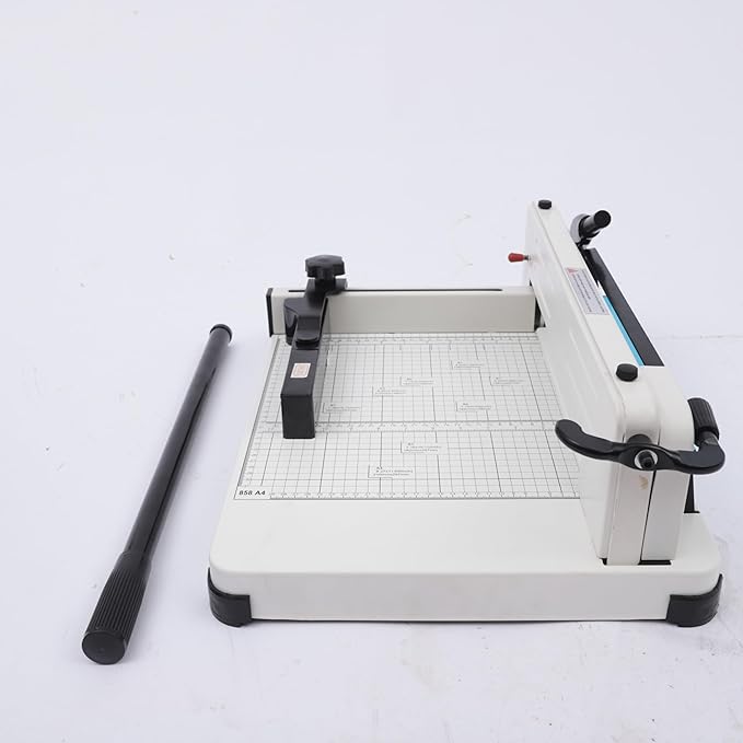 Paper Cutter,Guillotine Paper Cutter,Manual Paper Cutting Tool 500 Sheets A4 B4 A5 B6 B7 Papers Heavy Duty Metal Base 12” Cutting Length with Safety Blade Lock for Office Home