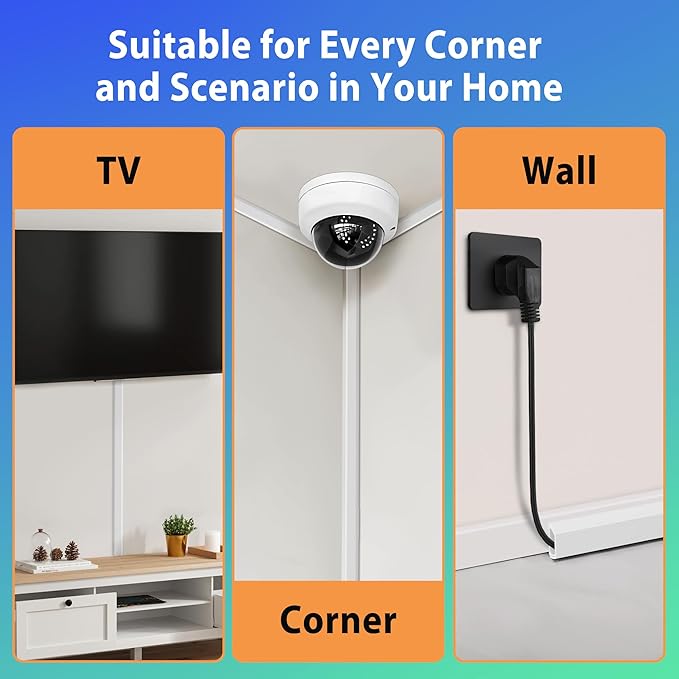 66in White Wire Covers for Cords Kit, Wall Cord Hider, Cord Covers for Wires on Wall, TV Cable Hider Kit, Easy to Install Cable Management 4XL16.5 W0.86 H0.43in