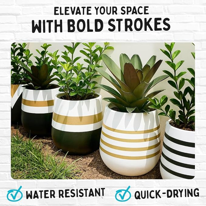 4 Jumbo Poster Markers (15mm, White, Black, Gold & Silver) | Fat Acrylic Paint Markers for Wood, Glass, Metal, Walls, Fabric - Large Thick Permanent Paint Pens for Signs, Board, Teachers