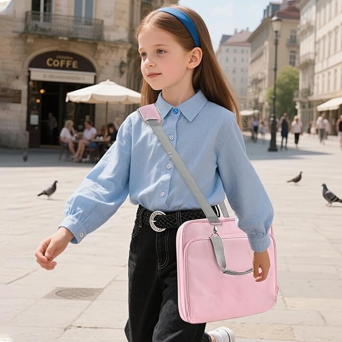 Zipper Binder with Strap - 2 Inch 3-Ring Trapper Keeper Binder - 500-Sheet Capacity - Multi-Pocket Organizer Binder for School and Office (Pink)