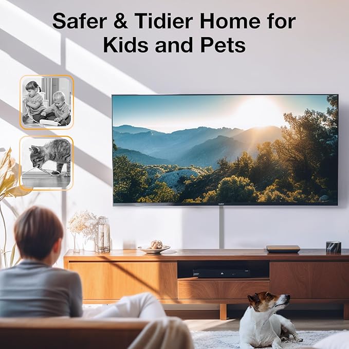 Cord Hider, 157in Delamu Wire Covers for Cords Cable Management, TV Cable Hider Wall Kit, Cable Raceway Cover Wire Hider Management, Cord Hider Wall Mounted TV, 10XL15.7 W0.95 H0.55in Grey