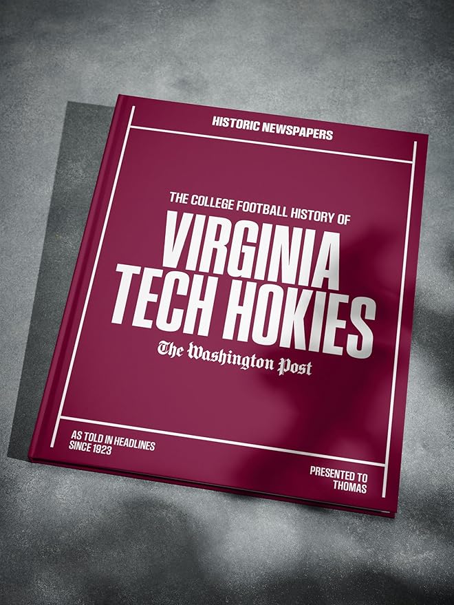 Signature gifts Personalized College Football Newspaper History Book, A3 Large Deluxe Hardcover - College Football Fan, Alumni, Students Keepsake Gift