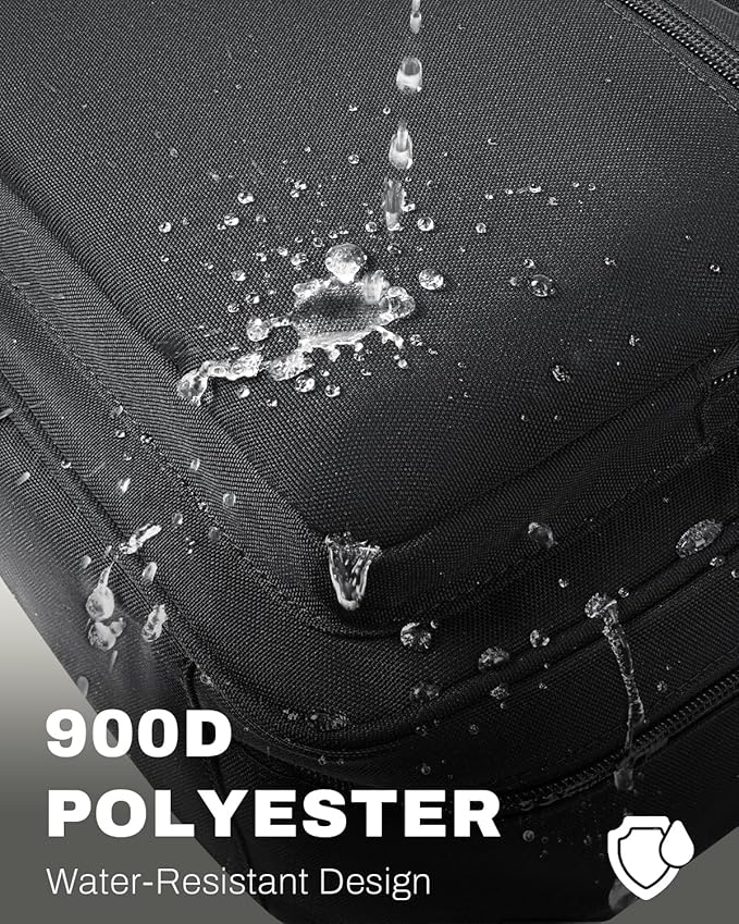 Zipper Binder 3 Ring with Ita Window, 3 Inch Binder with Zipper D-Ring Fits 14 in Laptop, 3-in-1 Shoulder/Backpack/Handle 600 Sheets Capacity for School & Office – Black