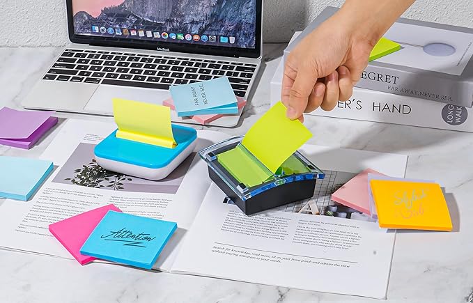 (18 Pads) Pop Up Sticky Notes 3x3 Refills, Strong Adhesive Memo Pad Bulk with 9 Bright Colors, Suitable for Home, Office, School, Clean Removal