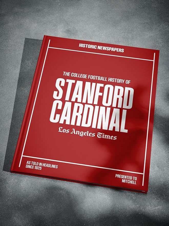 Signature gifts Personalized College Football Newspaper History Book, A3 Large Deluxe Hardcover - College Football Fan, Alumni, Students Keepsake Gift