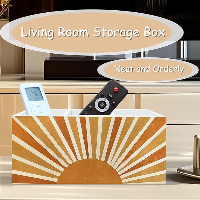 Boho Sun Pen Holder for Office Desk Decor, Sun Wooden Pencil Holder Sign Organizer for Home Office Desk Accessories, Boho Gifts for Women Men