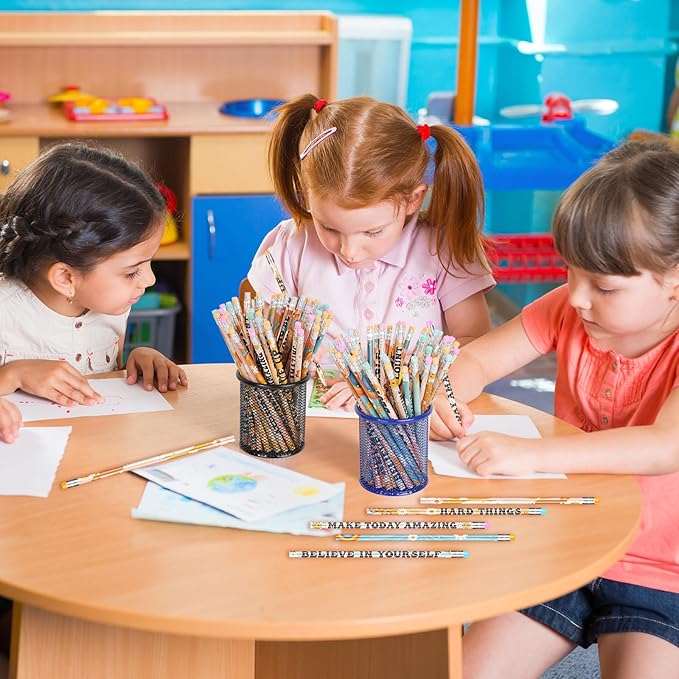 Ragnhild 200 Pcs Retro Motivational Pencils, Inspirational School Pencils for Classroom, Cute Wood Graphite Pencils with Encouraging Sayings, Back to School Supplies for Kids & Teachers