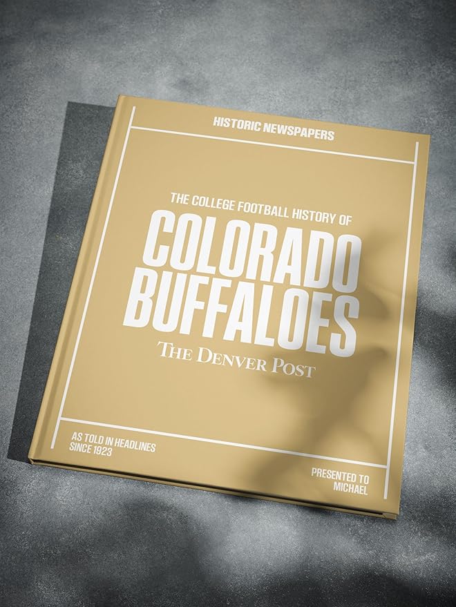 Signature gifts Personalized College Football Newspaper History Book, A3 Large Deluxe Hardcover - College Football Fan, Alumni, Students Keepsake Gift