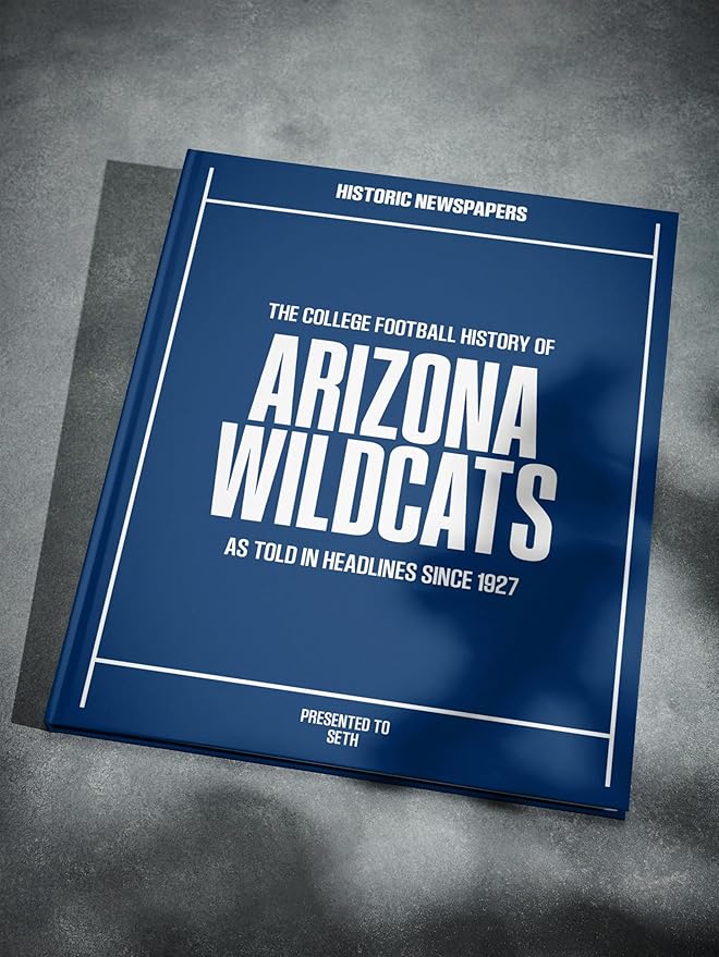 Signature gifts Personalized College Football Newspaper History Book, A3 Large Deluxe Hardcover - College Football Fan, Alumni, Students Keepsake Gift