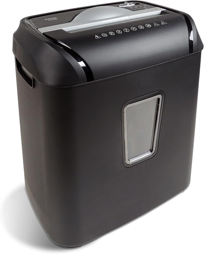 Aurora AU1208XE Anti-Jam 12-Sheet Crosscut Paper/Credit Card Shredder with 4.8 Gallon Wastebasket