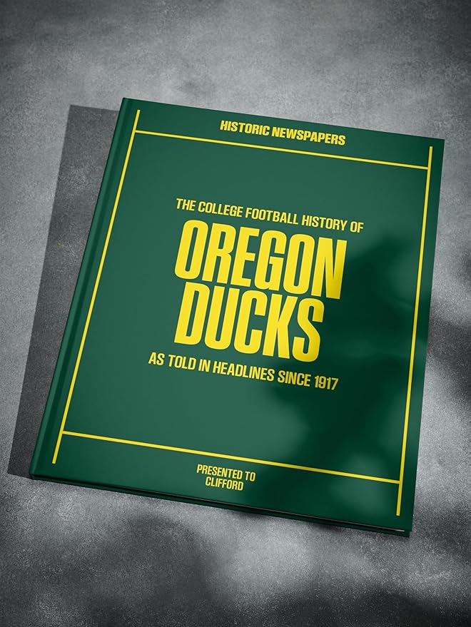 Signature gifts Personalized College Football Newspaper History Book, A3 Large Deluxe Hardcover - College Football Fan, Alumni, Students Keepsake Gift