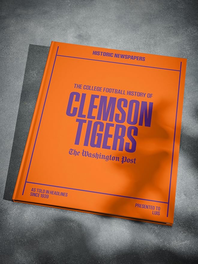 Signature gifts Personalized College Football Newspaper History Book, A3 Large Deluxe Hardcover - College Football Fan, Alumni, Students Keepsake Gift