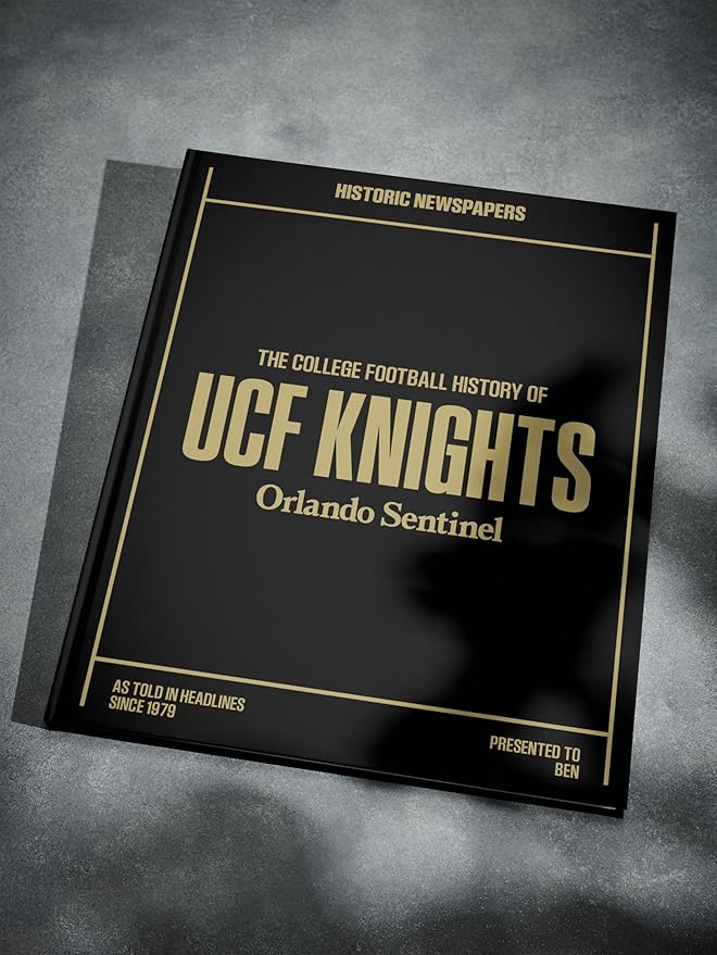 Signature gifts Personalized College Football Newspaper History Book, A3 Large Deluxe Hardcover - College Football Fan, Alumni, Students Keepsake Gift