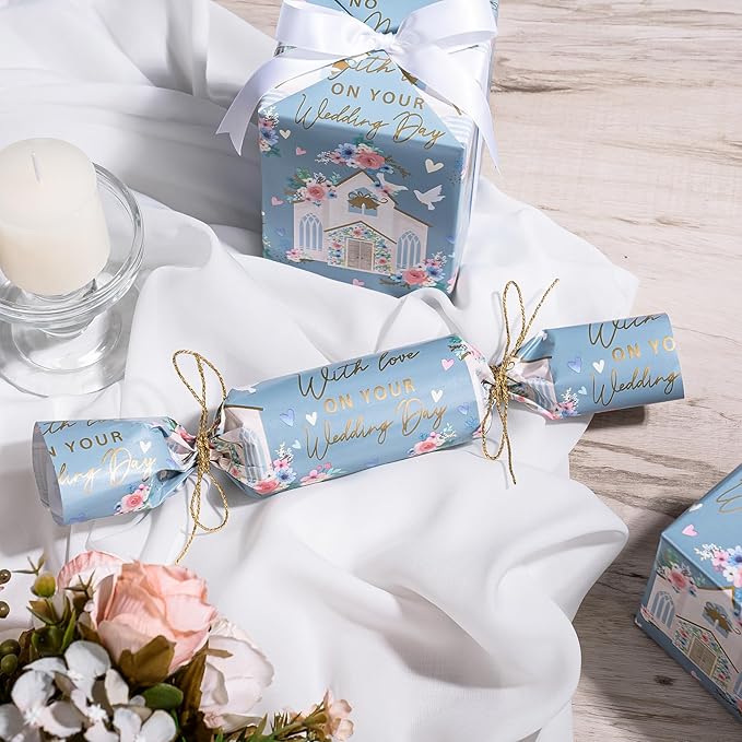WRAPAHOLIC Wedding Wrapping Paper Roll - 17 Inch x 33 Feet - Wedding Church with Love on Your Wedding Day Perfect for Wedding, Engagement, Bridal Shower