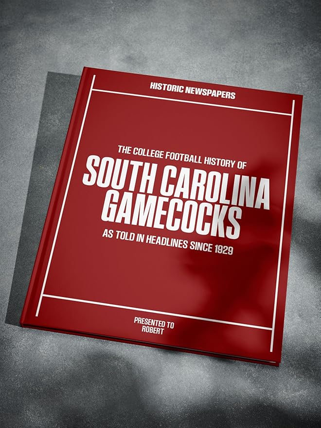 Signature gifts Personalized College Football Newspaper History Book, A3 Large Deluxe Hardcover - College Football Fan, Alumni, Students Keepsake Gift