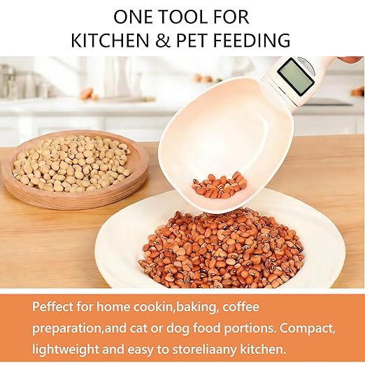 Digital Measuring Spoon, 2026 New Electronic Measuring Spoon with Conversion 800g / 0.1g High Precision with LCD Screen, Household Weighing Scoop for Kitchen and Dog Cat Food (1 Pcs)