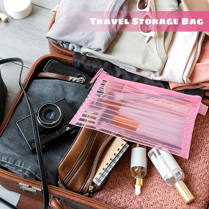 80 Pack Mesh Zipper Pouch, 10 Colors, Waterproof File Bags Document Reusable Zipper Pouches Multipurpose Travel Bags for Storage Organizing, Office, School, Makeup, Board Games, Home Supplies