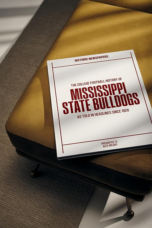 Signature gifts Personalized College Football Newspaper History Book, A3 Large Deluxe Hardcover - College Football Fan, Alumni, Students Keepsake Gift