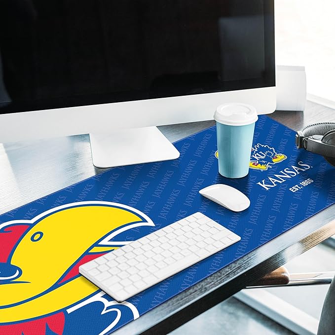 YouTheFan NCAA Kansas Jayhawks Logo Series Desk Pad SMU
