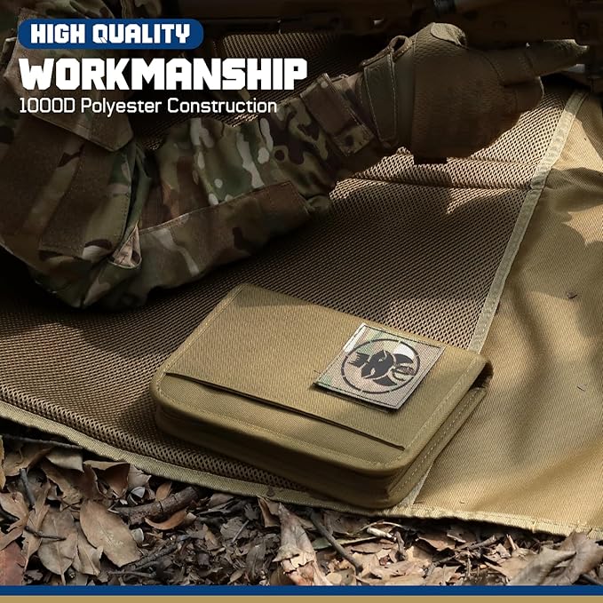 WYNEX Tactical Notebook Padfolio Ring Binder - Refillable 6-Ring A6 Binder, Zip Hardcover Notebook with 45 Pages, Water-Resistant Notebook Cover for Planners, College, Office, Field, Gift