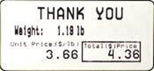 Aquos CAS Printing Scale Label Rolls (8060) – Rectangular Blank Thermal Label Rolls | CAS Scale Labels for Grocery Stores, Butcher Shops, Delis & Supermarkets | Made in USA (8060, 36 Rolls)