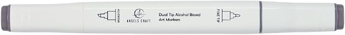12-Piece Set of Alcohol Dual Tip Markers in Subtle Neutral Colors with Reusable Storage Case Sketch Pen for Coloring Drawing Artist Art Supplies
