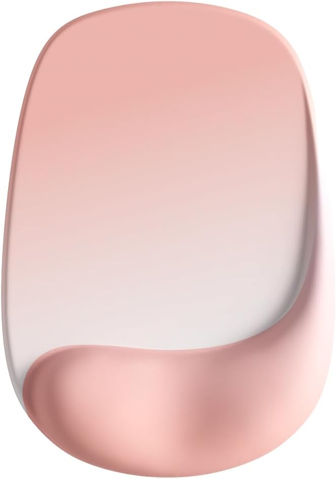 ErgoEase Ergonomic Mouse Pad with Gel Wrist Support - Premium Lycra Fabric, Non-Slip, Ideal for Laptop & Desktop, Office & Gaming，Desk Accessories (01Coral Pink)