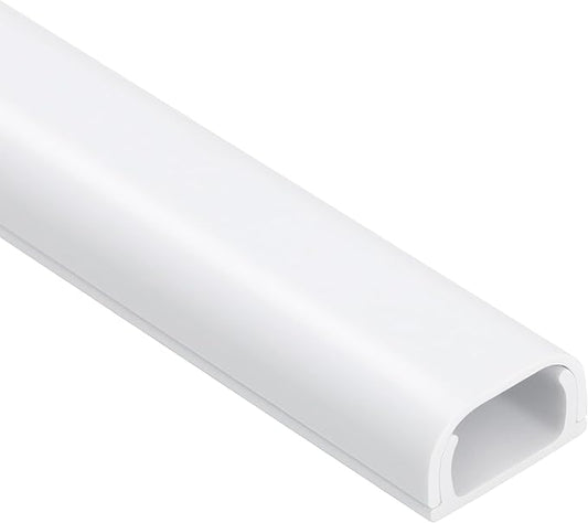 Wire Covers for 2 Cords, 68in (4X L17in) Wire Hider on Wall Mounted, White Cord Cover Kit, Cable Cover Cable Concealer for Extension Cord, Ethernet Cable, Speaker Wire, 0.7in(W) x 0.4in(H)